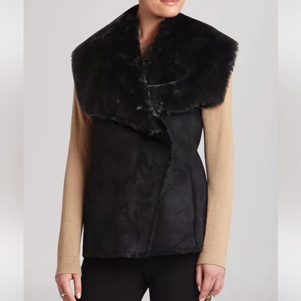 BCBG Maxazria Stefano Faux Fur Vest